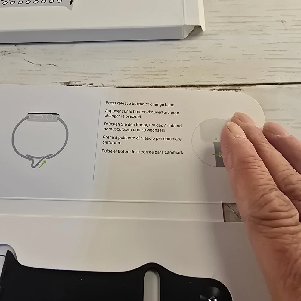 Apple Watch Nike Sport Band 38mm Pure Platinum Black MQWH2AM/A Sport Strap